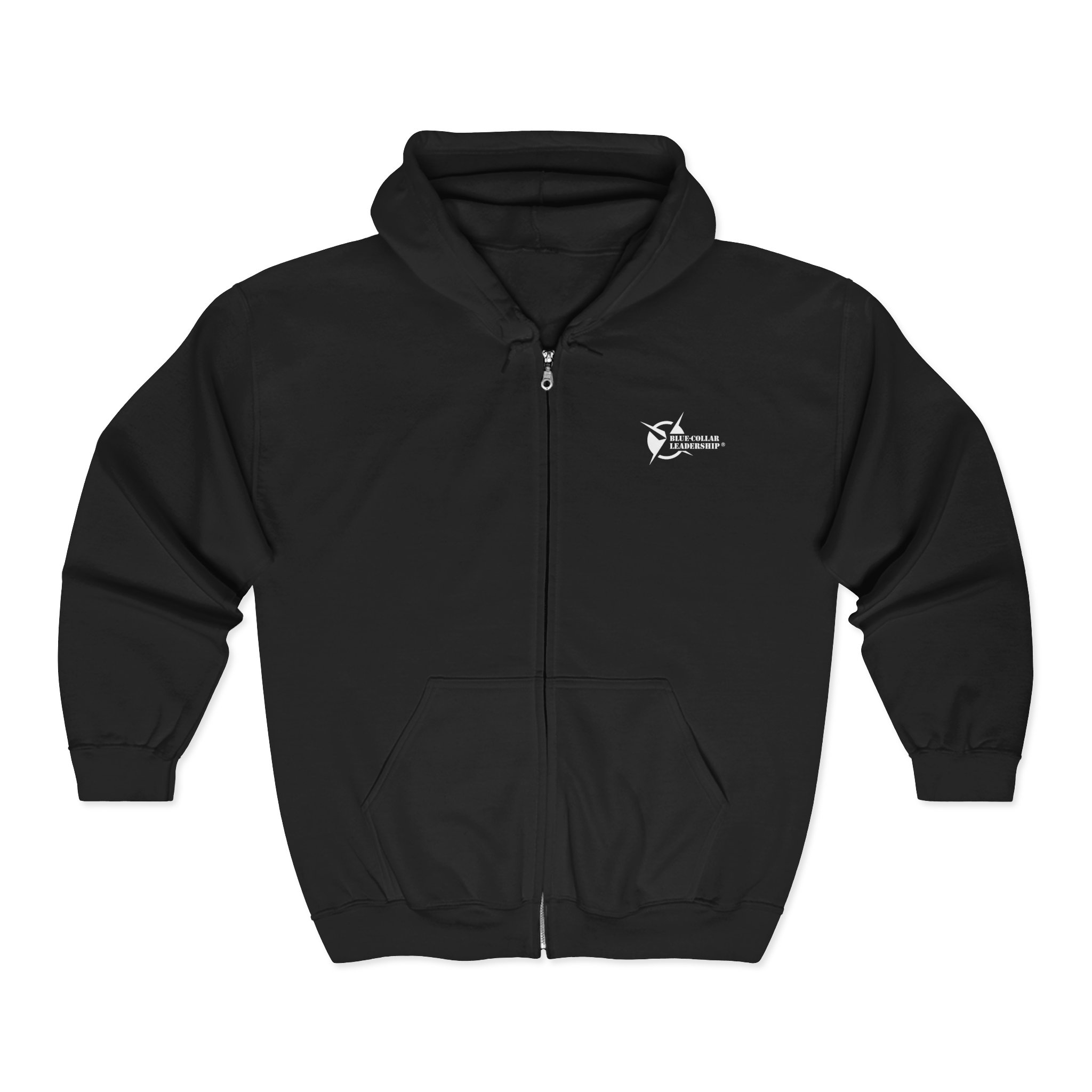 Blue-Collar Leadership® Unisex Full Zip Hooded Sweatshirt - Cozy, Casual Outerwear for Everyday Wear, Perfect for Gifting, Athletes, Relaxation, and All Seasons