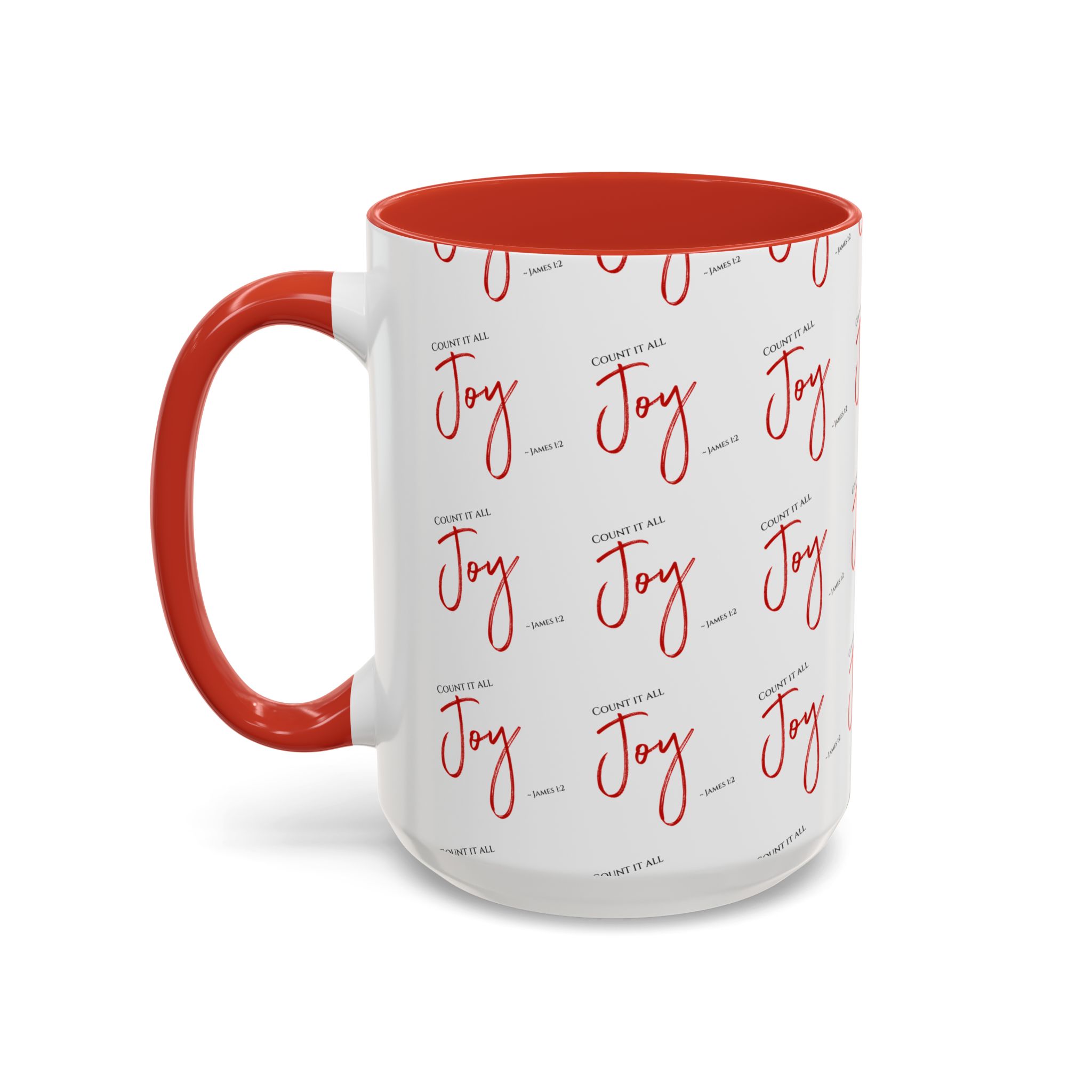 James 1:2 - Count It All Joy! Joyful Accent Coffee Mug - Image 3