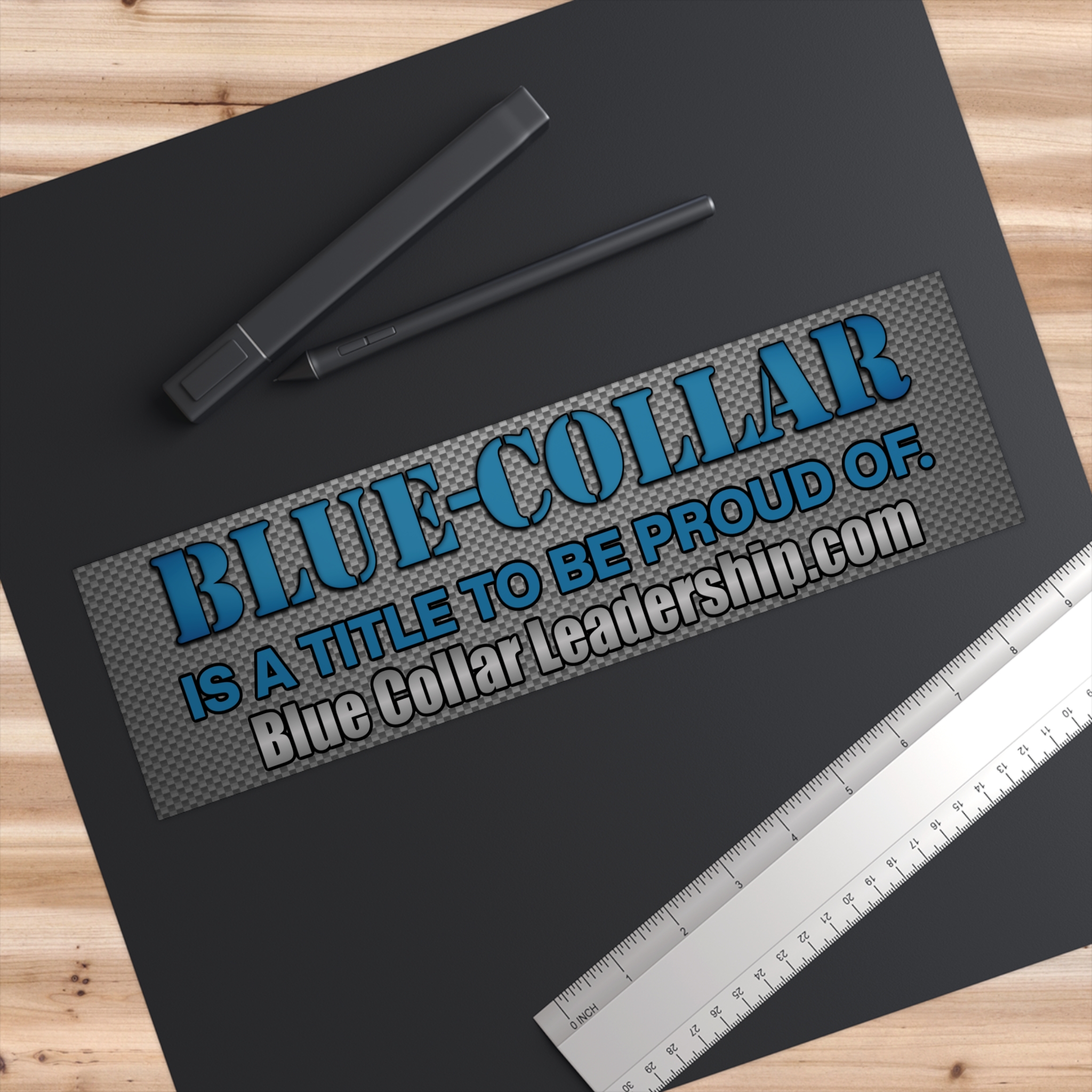 Carbon Fiber Proud Blue-Collar Bumper Stickers | Motivational Car Decal, American Pride, Truck Accessories, Gifting, Leadership - Image 3