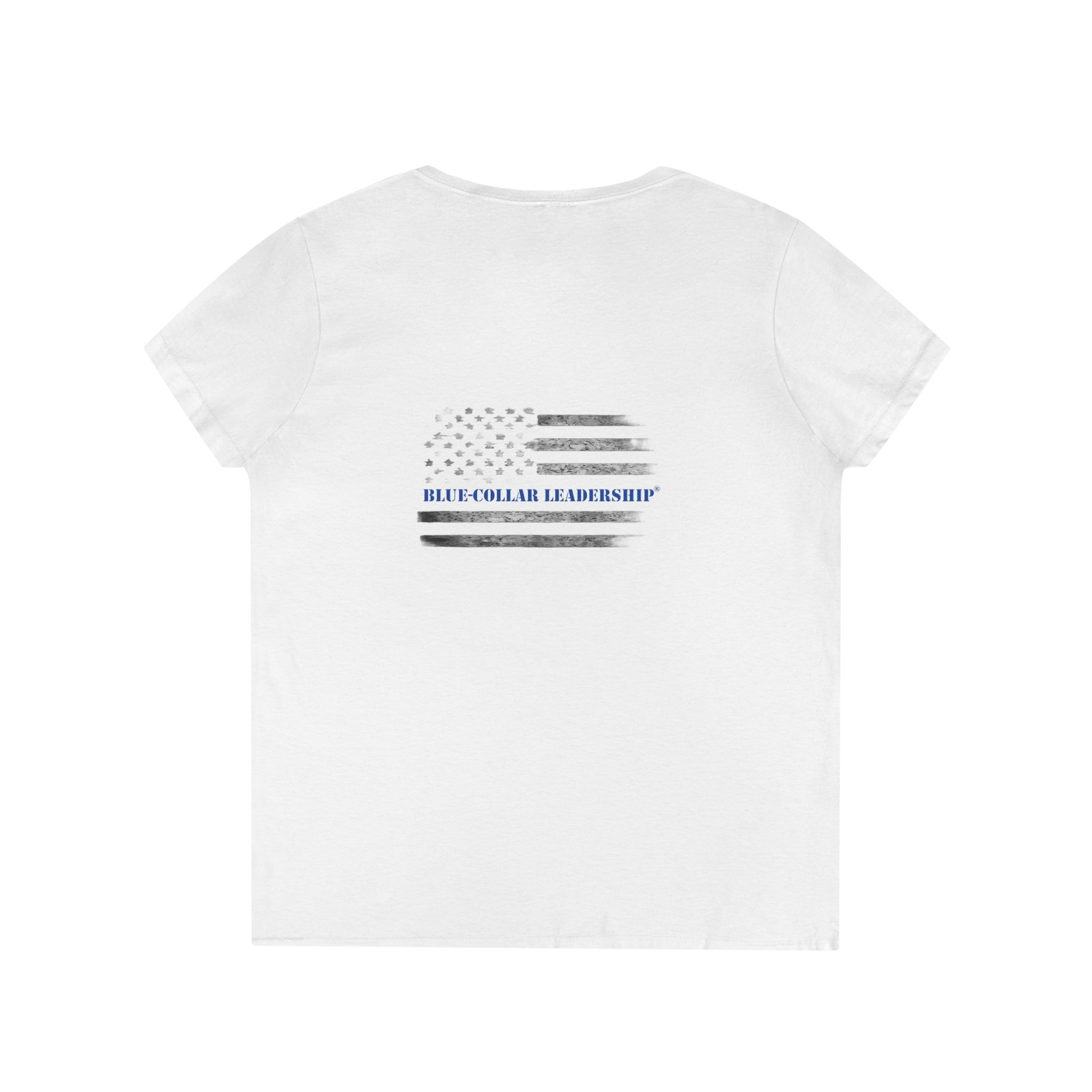 Empowering Ladies' V-Neck T-Shirt | Blue-Collar Leadership Tee, Motivational T-Shirt, Inspirational Apparel, Gift for Her, Union Shirt - Image 2