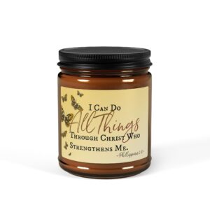 Inspirational Scented Soy Candle - Amber Jar, Motivational Gift, Home Decor, Self-Care, Encouragement, Spiritual