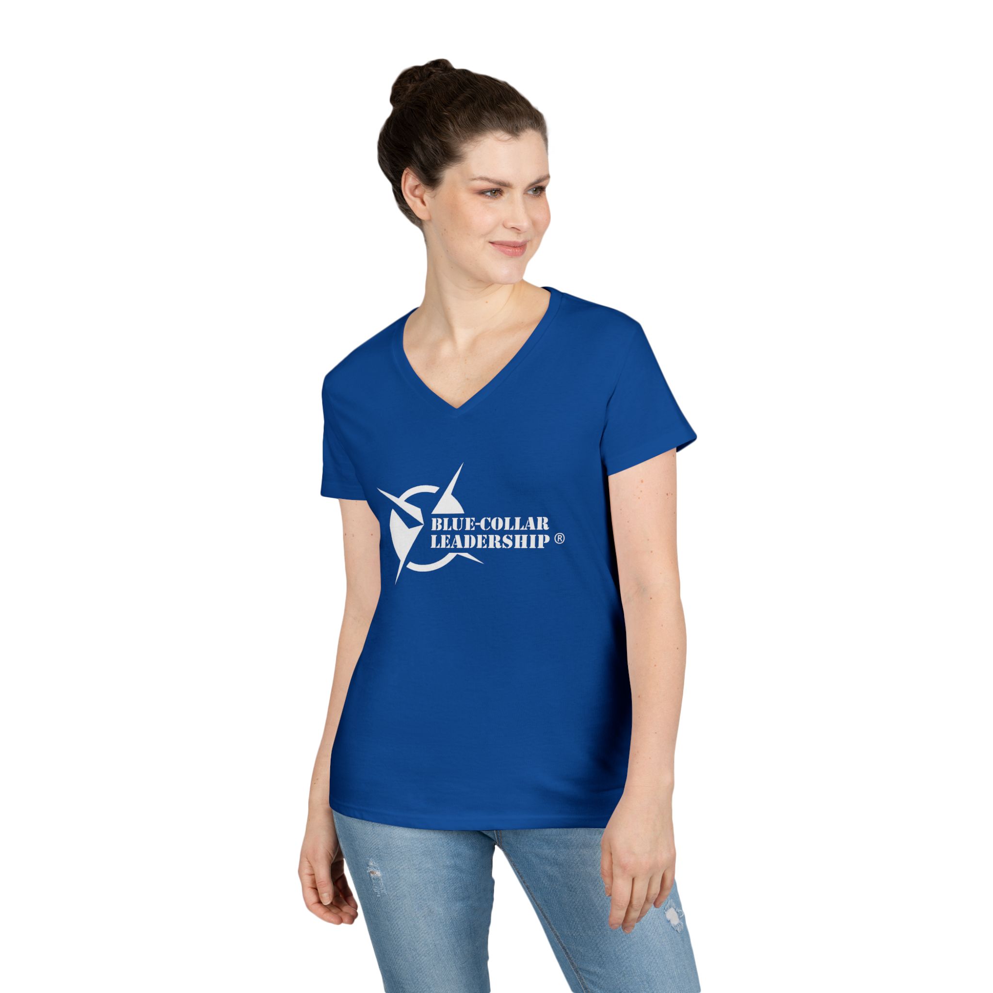 Empowering Ladies' V-Neck T-Shirt | Blue-Collar Leadership Tee, Motivational T-Shirt, Inspirational Apparel, Gift for Her, Union Shirt - Image 12