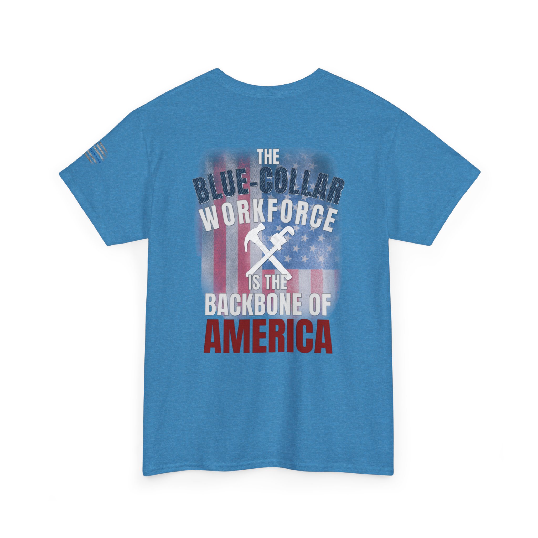 Blue-Collar is the BACKBONE of AMERICA T-Shirt - Handyman/Plumber/Carpenter - Image 11