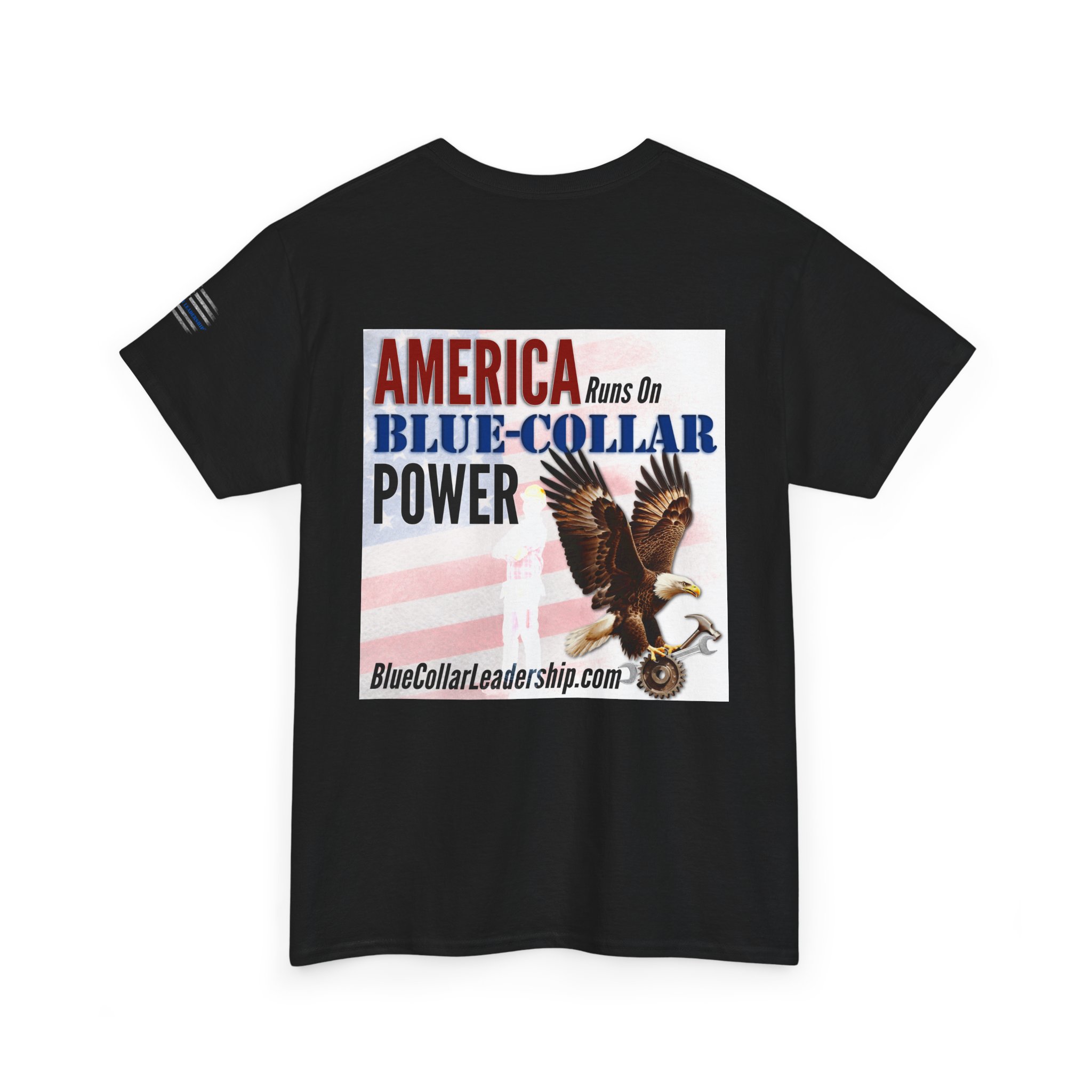 Blue-Collar Power Tee — "America Runs on Blue-Collar Power" Patriotic Eagle T-Shirt - Image 6