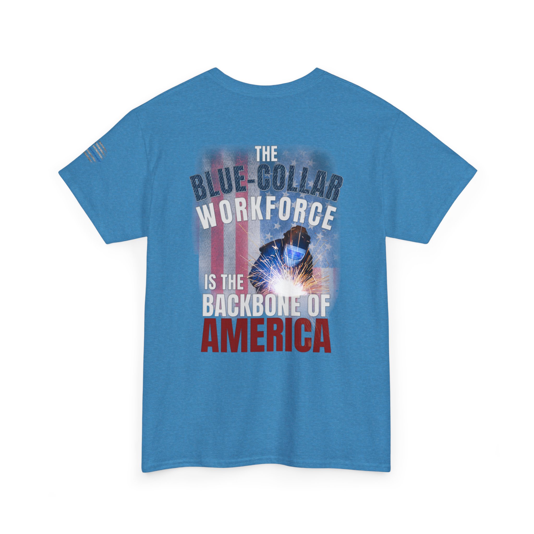 Blue-Collar is the BACKBONE of AMERICA T-Shirt - Welder/Metal Fabricator - Image 12