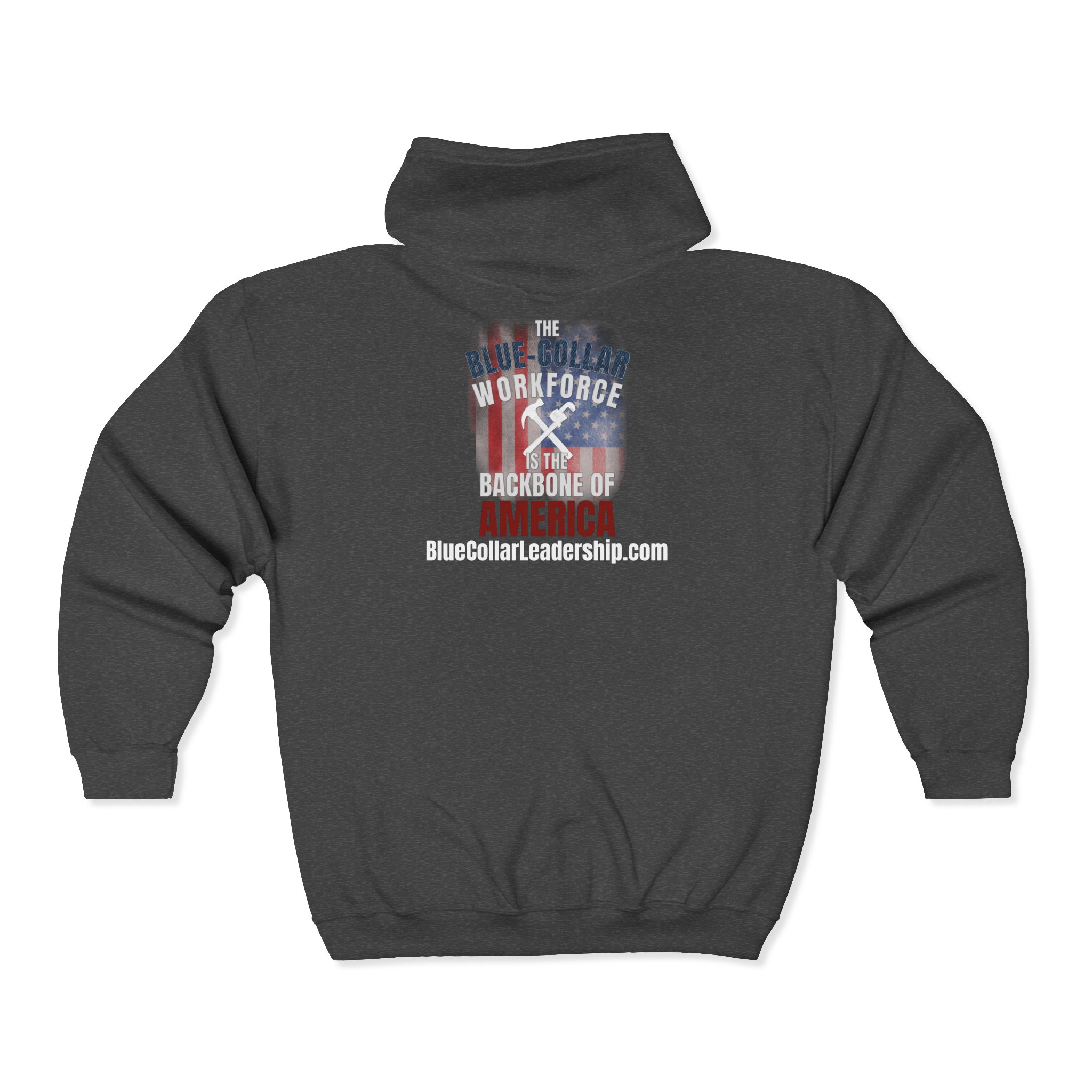 Backbone of America Zip Hoodie — Handyman/Plumber/Carpenter - Image 3