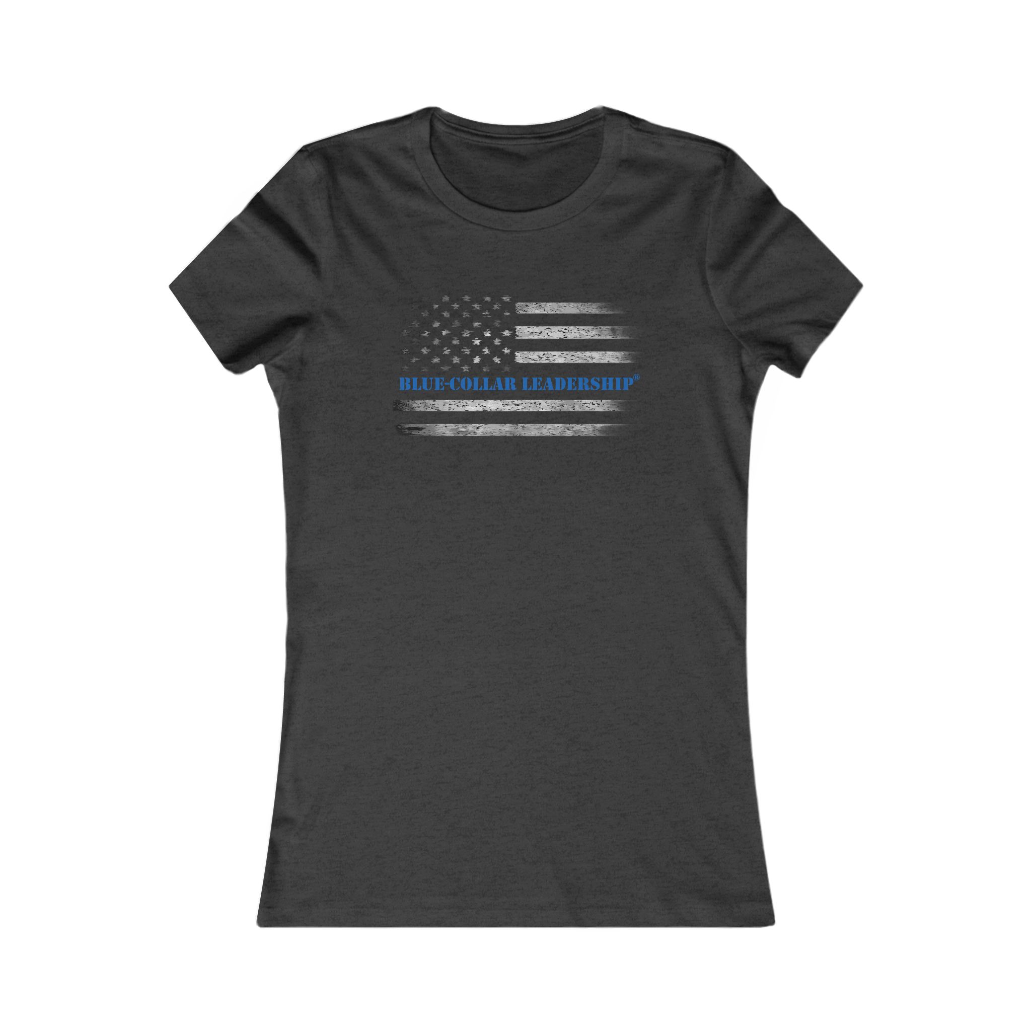 Blue-Collar Leadership Women’s Tee — Distressed American Flag Design - Image 9