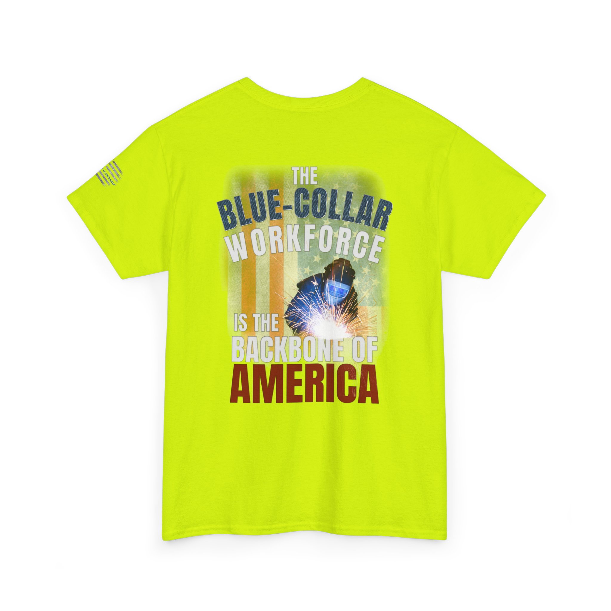 Blue-Collar is the BACKBONE of AMERICA T-Shirt - Welder/Metal Fabricator - Image 9