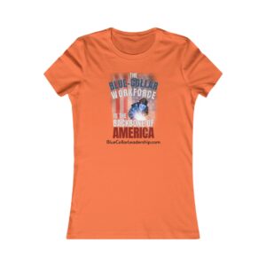 Blue Collar Workforce Women’s Tee – “The Blue Collar Workforce Is the Backbone of America” Welder Design