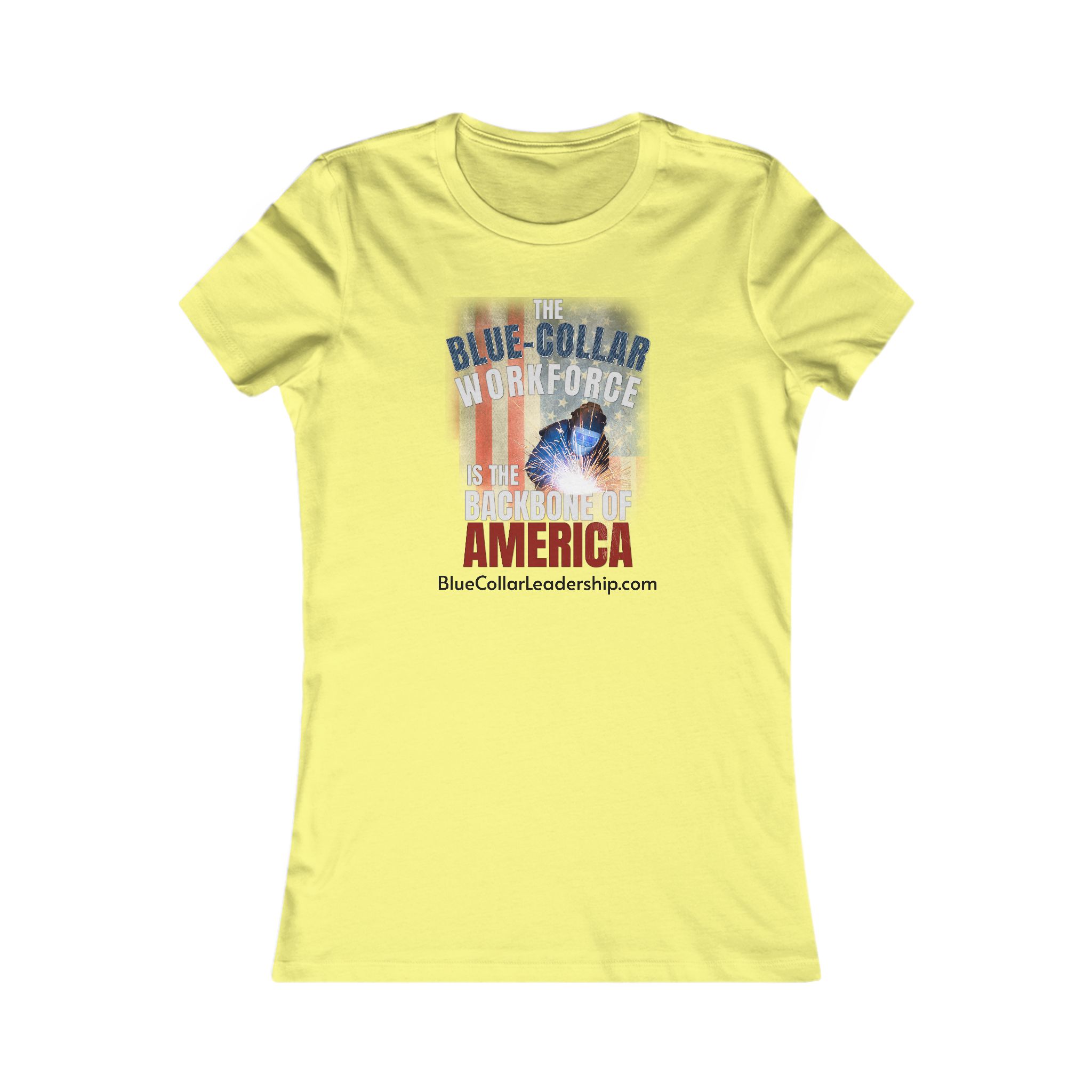 Blue Collar Workforce Women’s Tee – “The Blue Collar Workforce Is the Backbone of America” Welder Design - Image 5