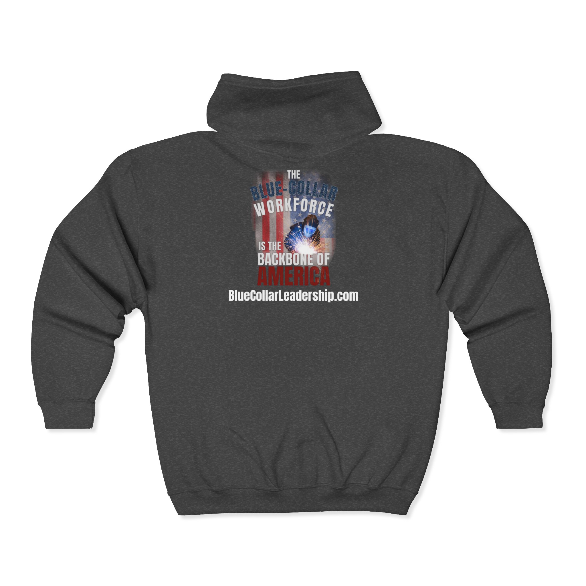 Backbone of America Zip Hoodie — The Welder - Image 3