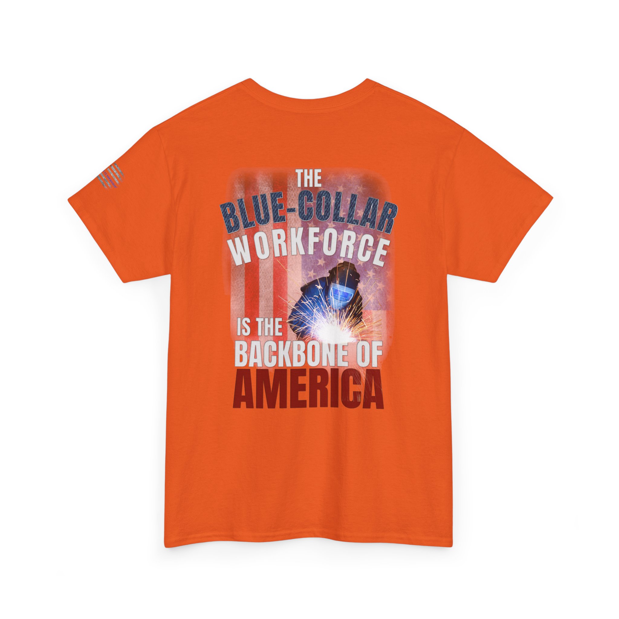 Blue-Collar is the BACKBONE of AMERICA T-Shirt - Welder/Metal Fabricator - Image 8