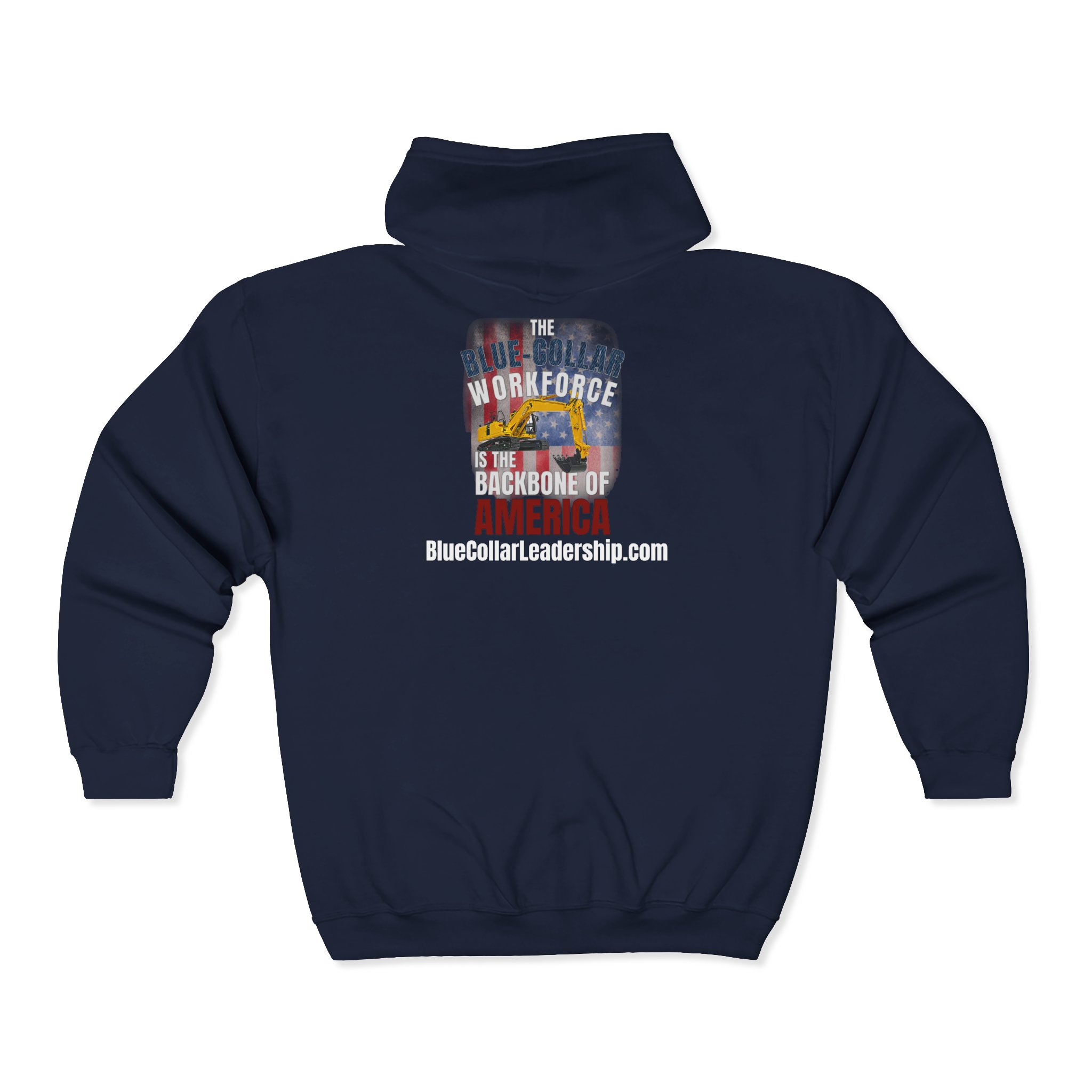 Backbone of America Zip Hoodie — The Trackhoe - Image 5