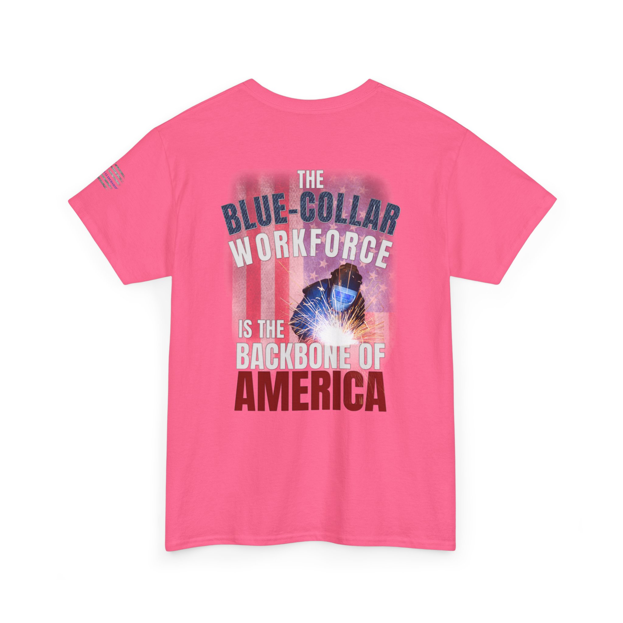 Blue-Collar is the BACKBONE of AMERICA T-Shirt - Welder/Metal Fabricator - Image 13