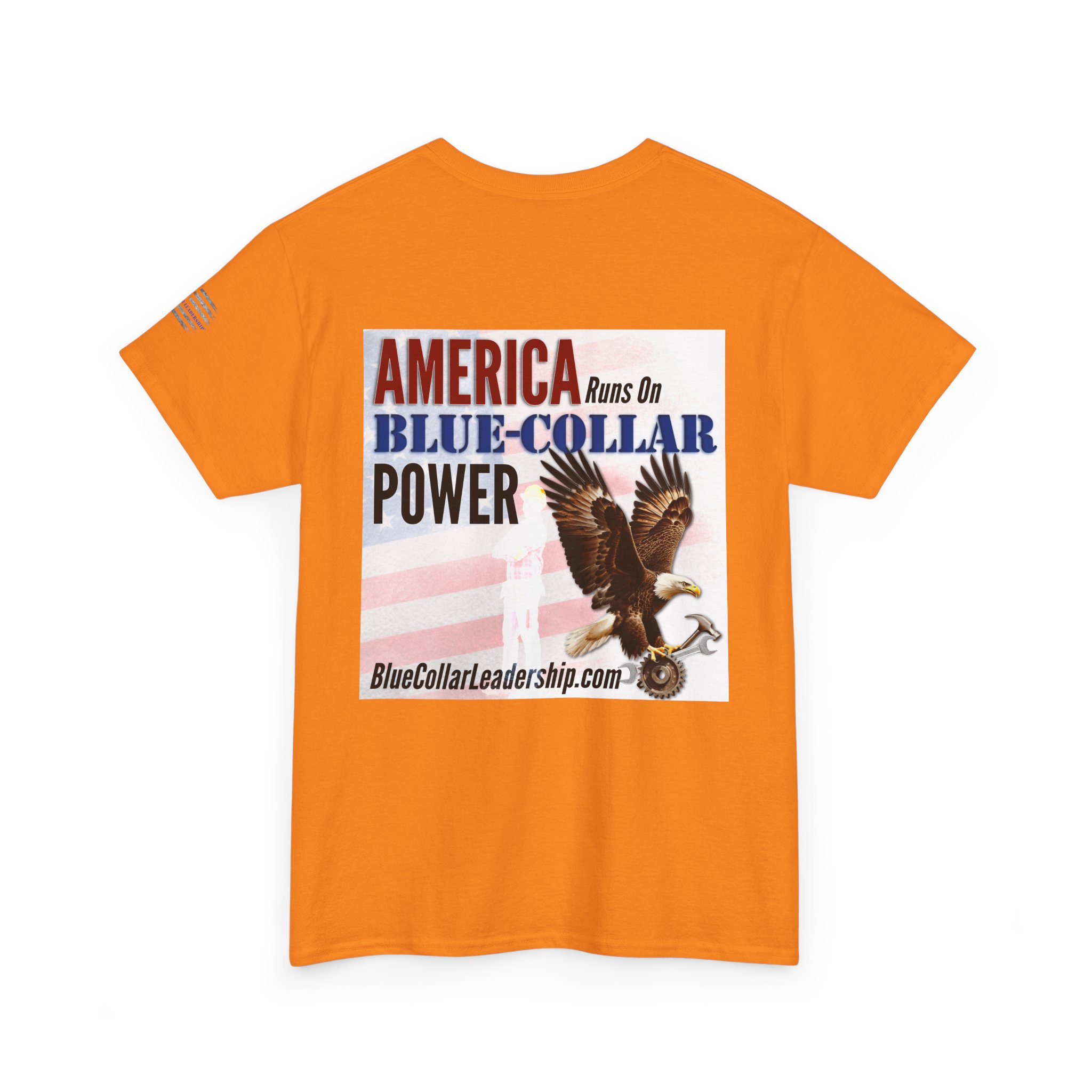 Blue-Collar Power Tee — "America Runs on Blue-Collar Power" Patriotic Eagle T-Shirt - Image 9