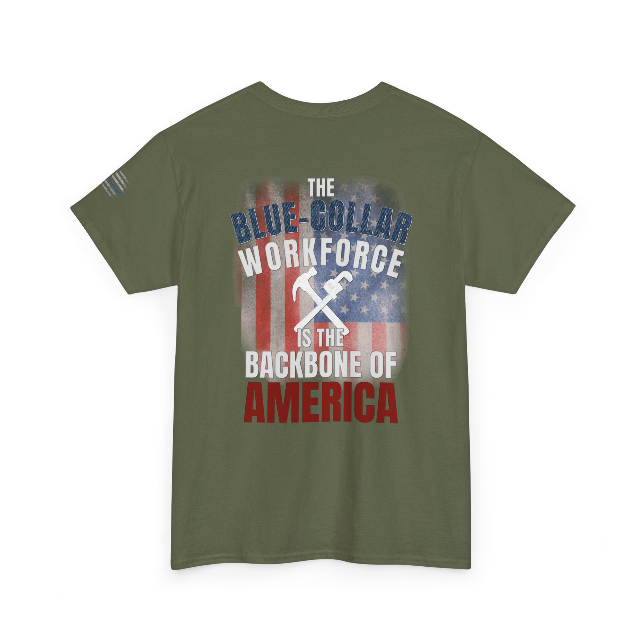 Blue-Collar is the BACKBONE of AMERICA T-Shirt - Handyman/Plumber/Carpenter - Image 9