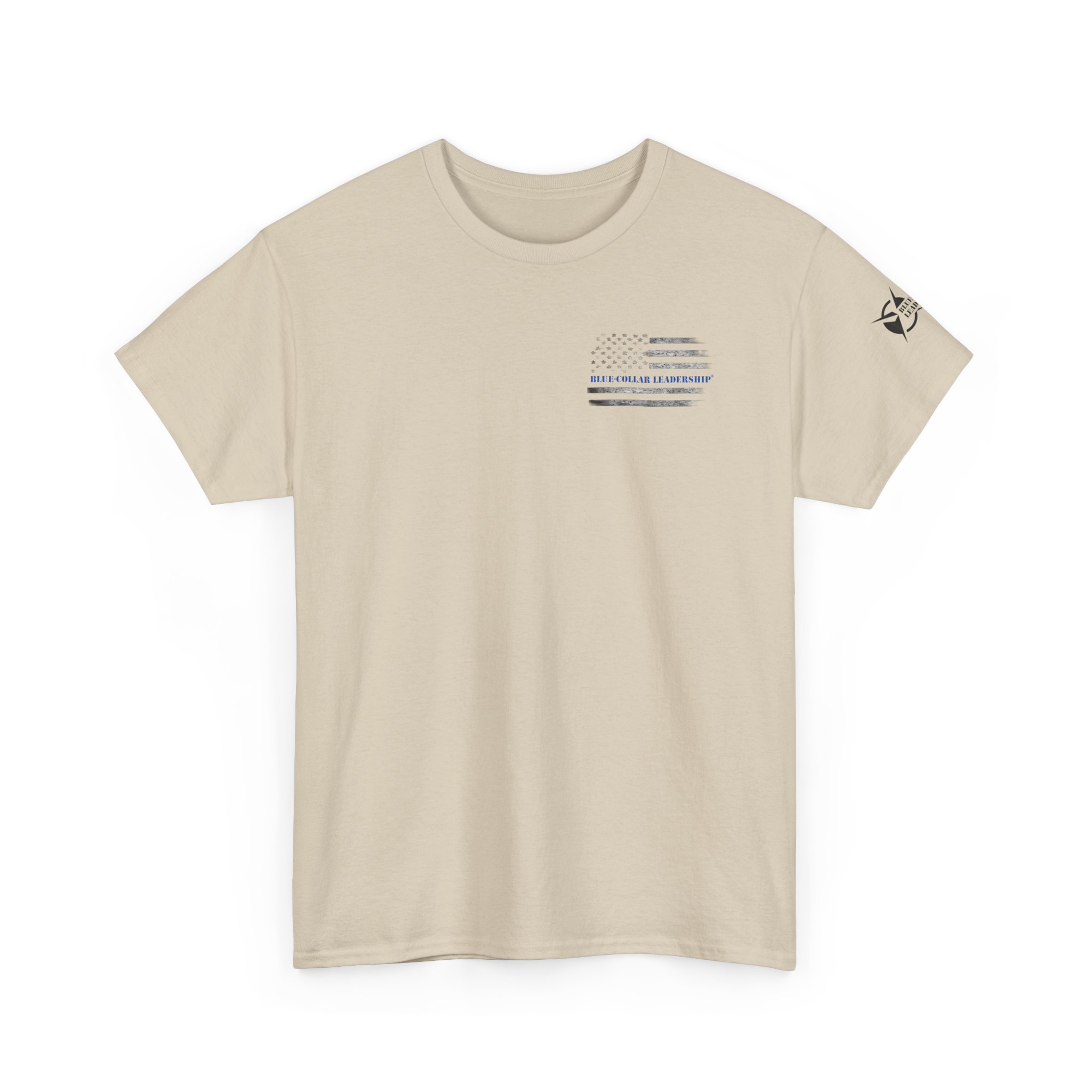 Blue-Collar Power T-Shirt — "America Runs on Blue-Collar Power" Worksite Excavator/Trackhoe Tee - Image 6