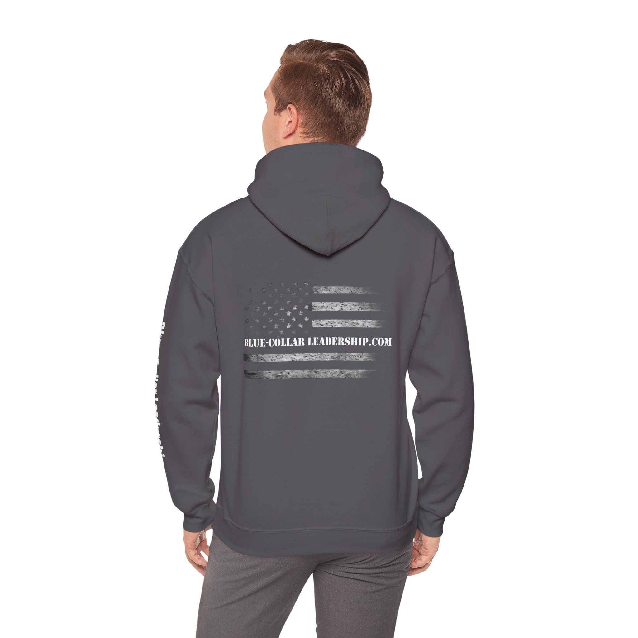 Blue-Collar America Trackhoe Hoodie — Backbone of America Workwear Pullover - Image 8