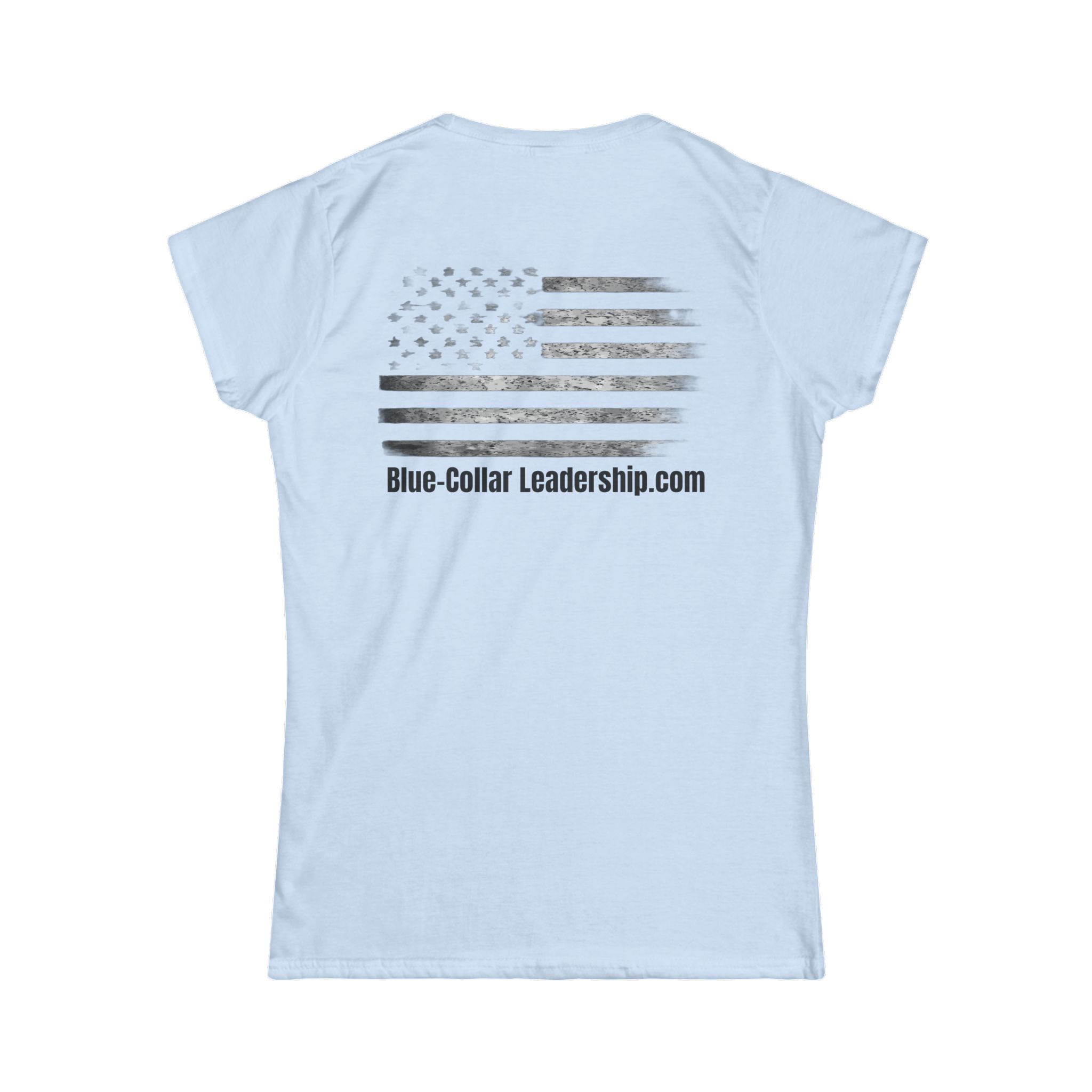Blue-Collar Workforce Women's Tee — "The Blue-Collar Workforce is the Backbone of America" Patriotic Workwear Shirt - Image 8