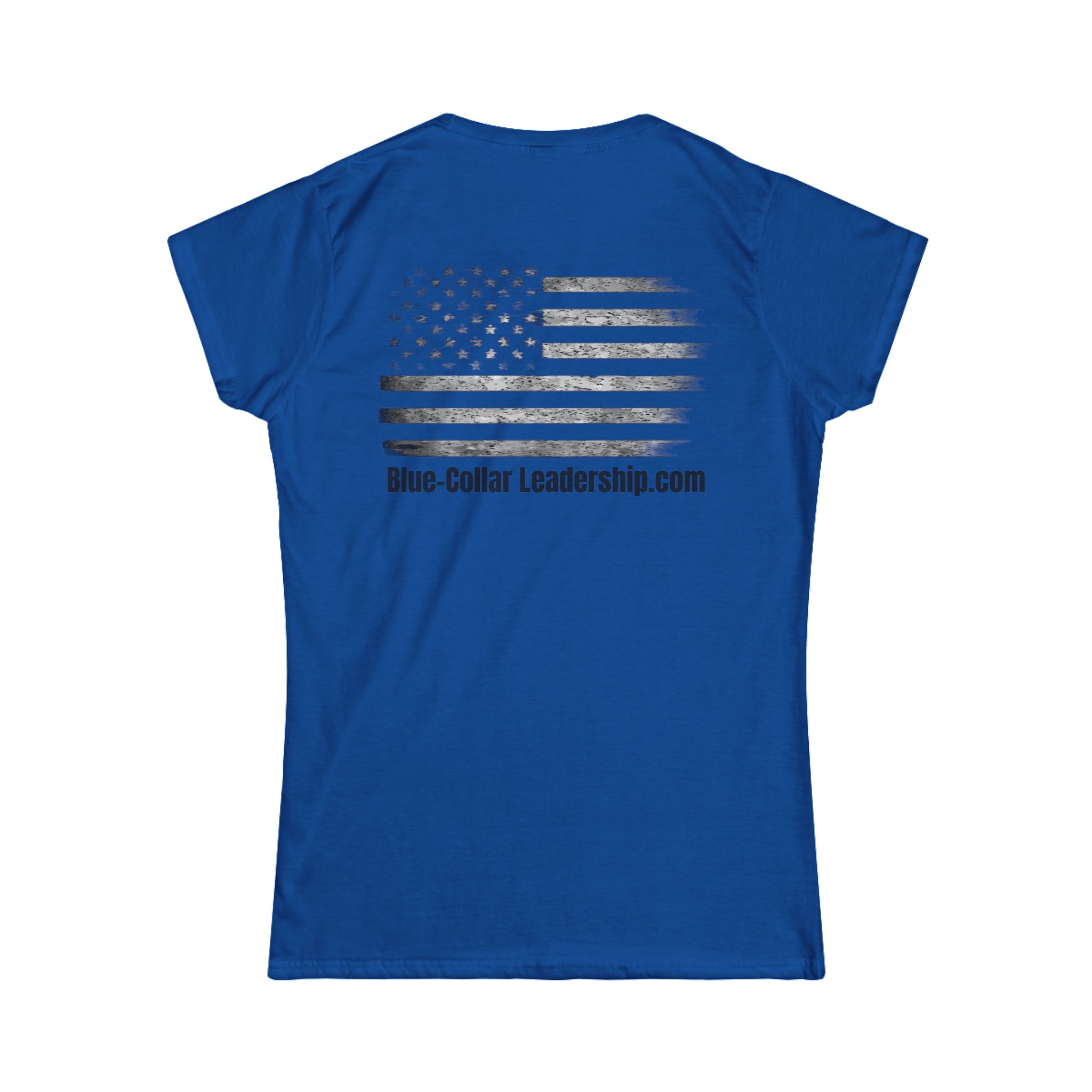 Blue-Collar Workforce Women's Tee — "The Blue-Collar Workforce is the Backbone of America" Patriotic Workwear Shirt - Image 10