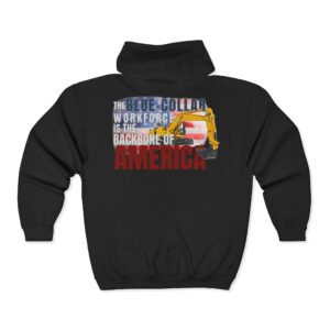 Backbone of America Zip Hoodie — The Trackhoe