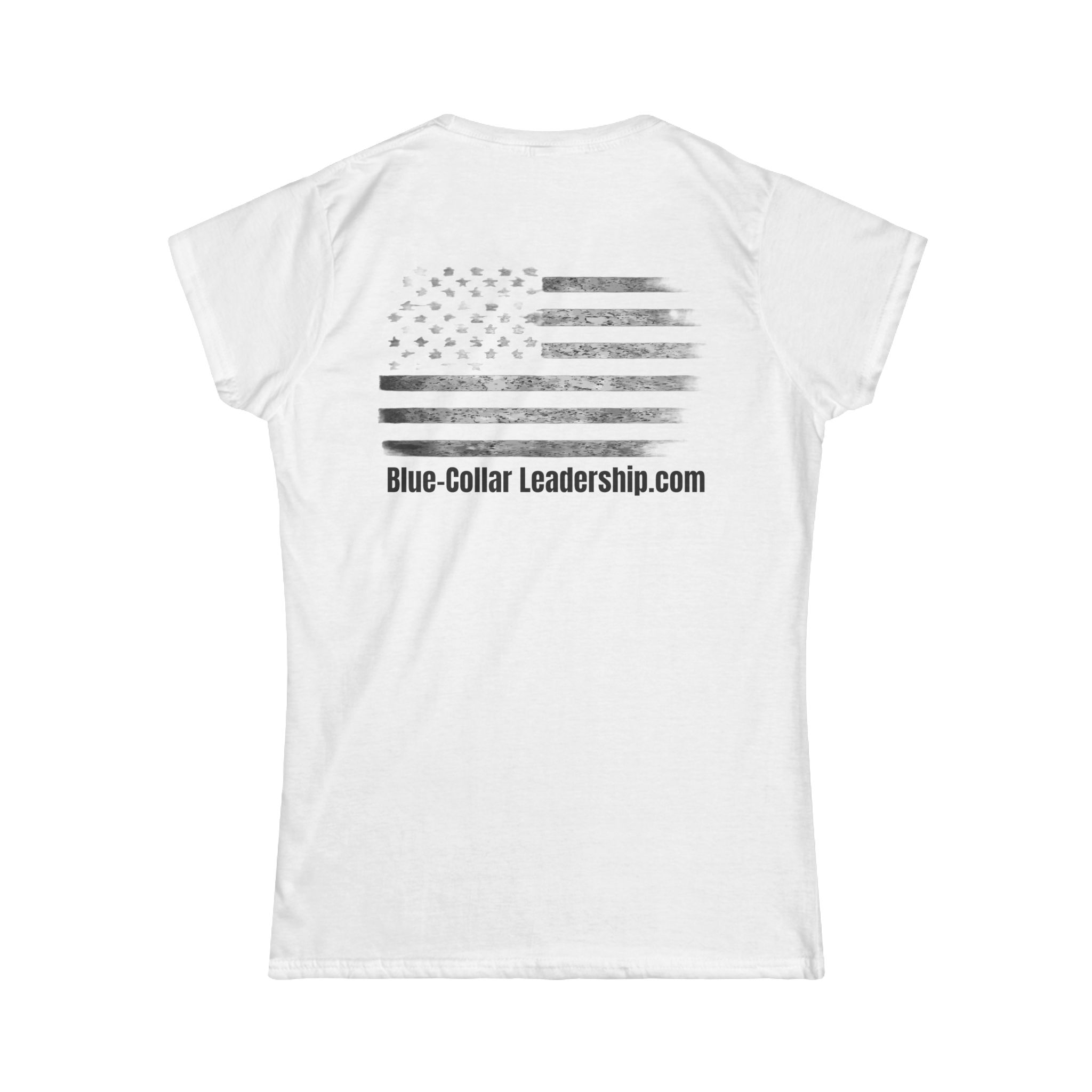 Blue-Collar Workforce Women's Tee — "The Blue-Collar Workforce is the Backbone of America" Patriotic Workwear Shirt - Image 2