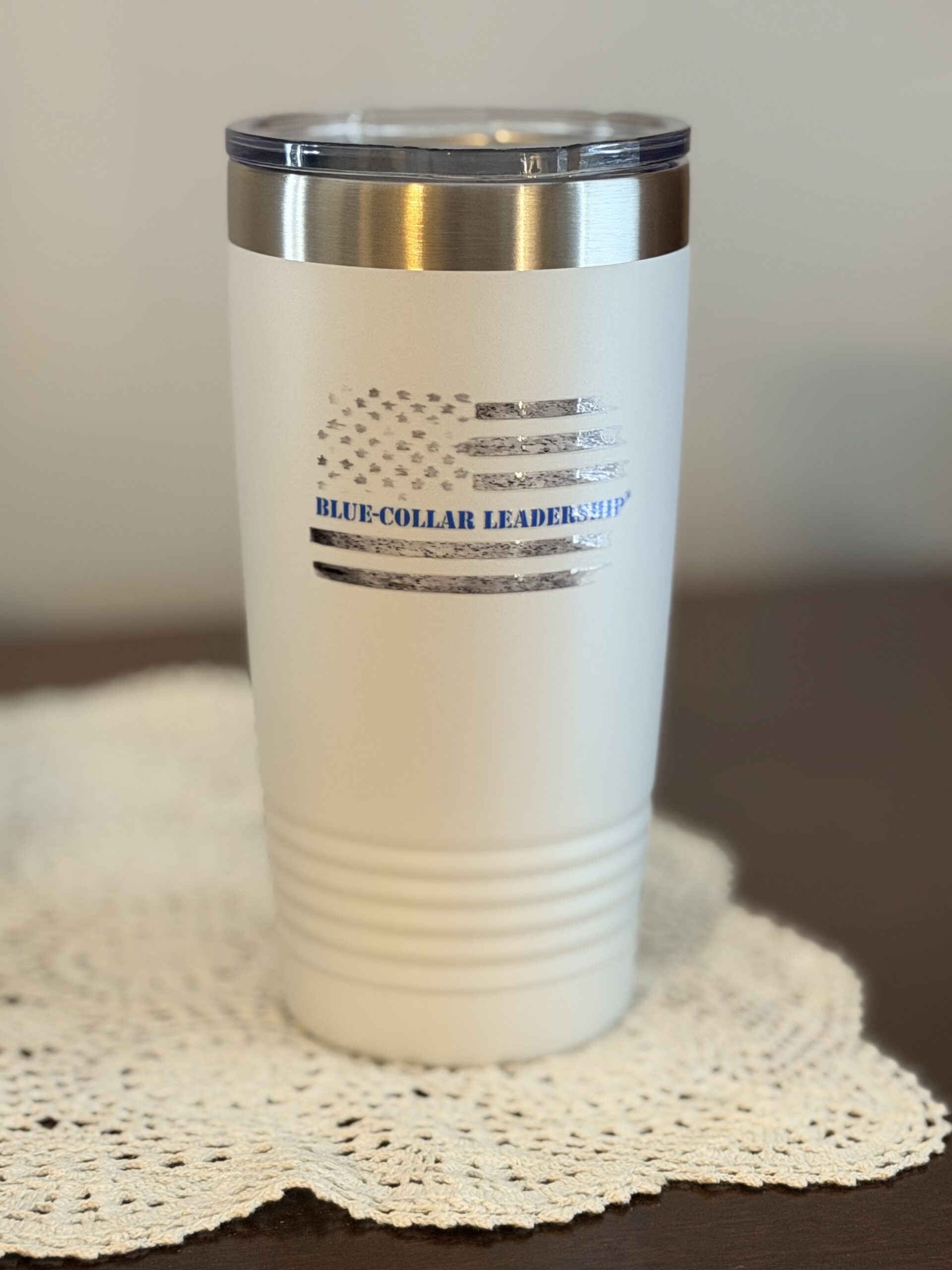20oz Insulated Tumbler — "Behind Every Blue-Collar Man" / Blue-Collar Leadership Design - Image 2