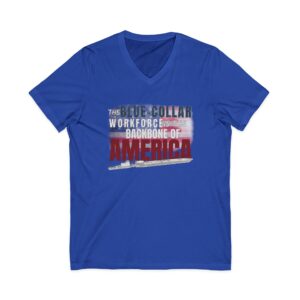 Barge V-Neck T‑Shirt — "Backbone of America" Patriotic Tee