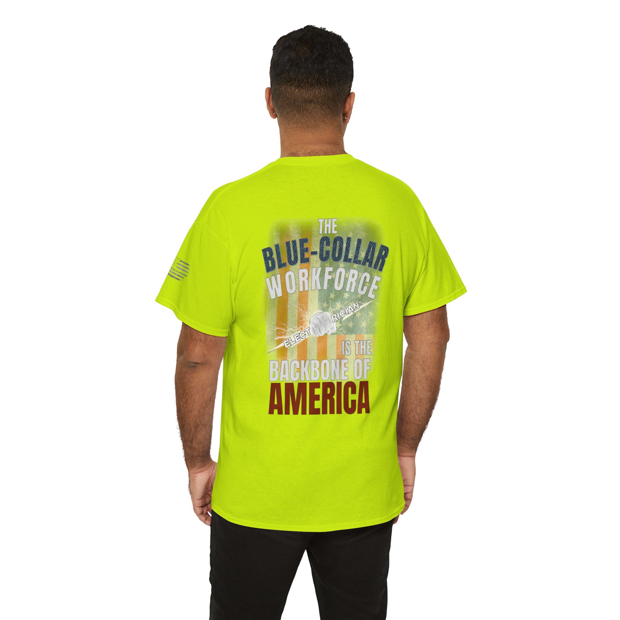 Backbone of America Tee — 'Blue-Collar Workforce' Patriotic Workshirt - Image 8