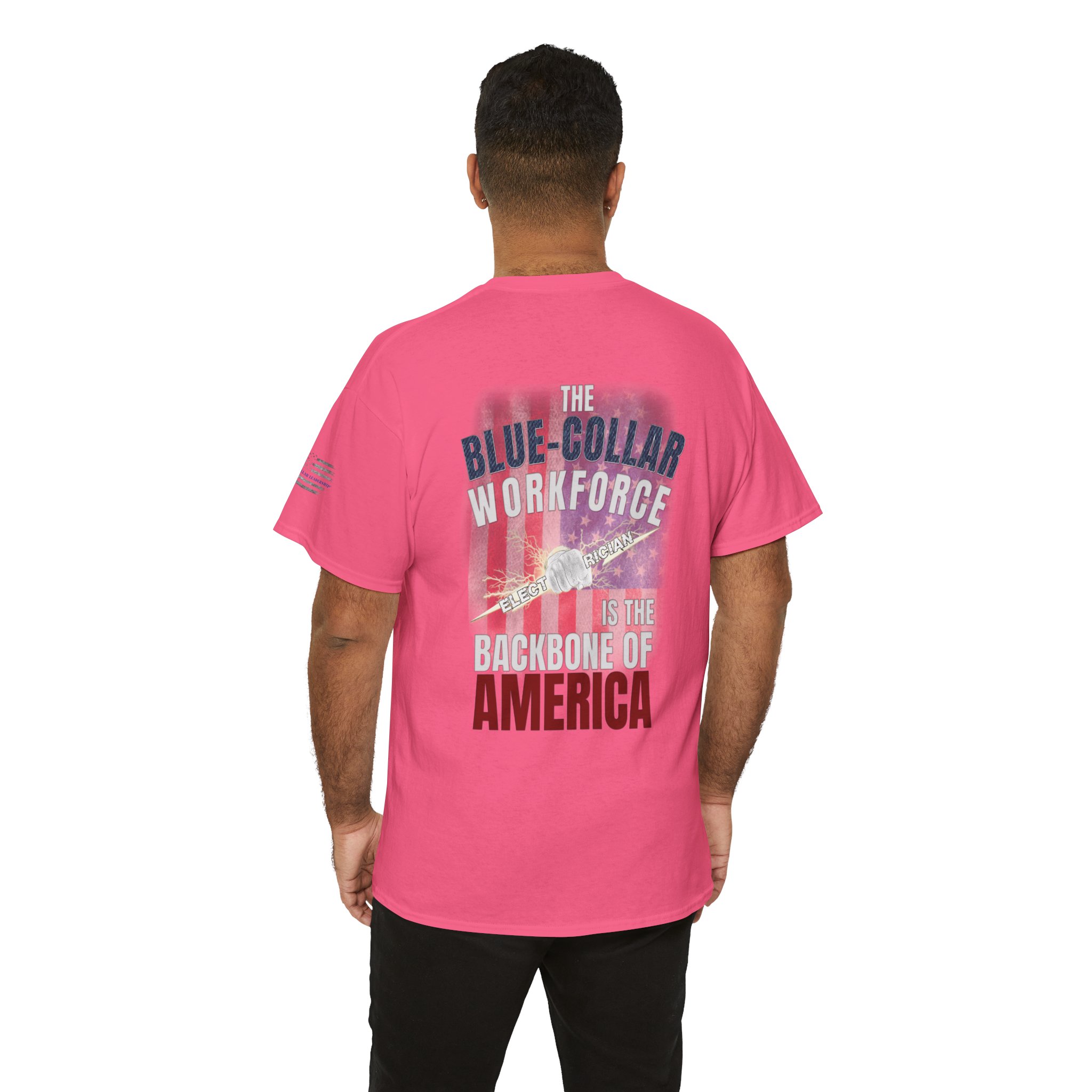 Backbone of America Tee — 'Blue-Collar Workforce' Patriotic Workshirt - Image 14