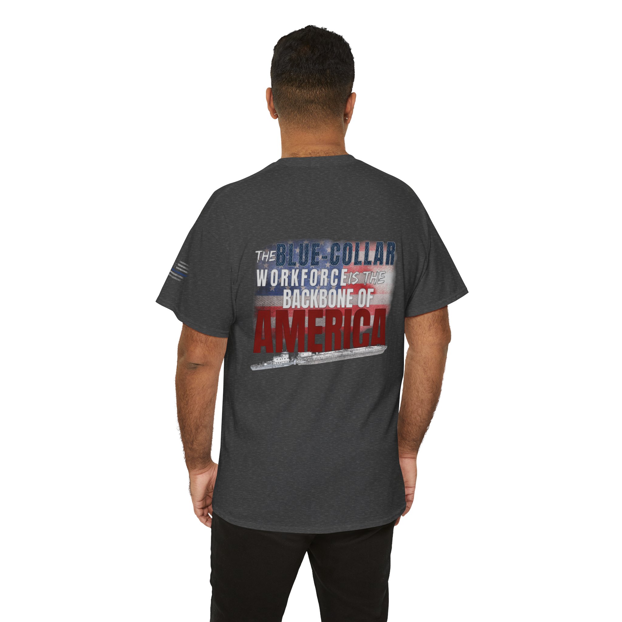 Towboat/Barge "Backbone of America" Patriotic Workwear Shirt