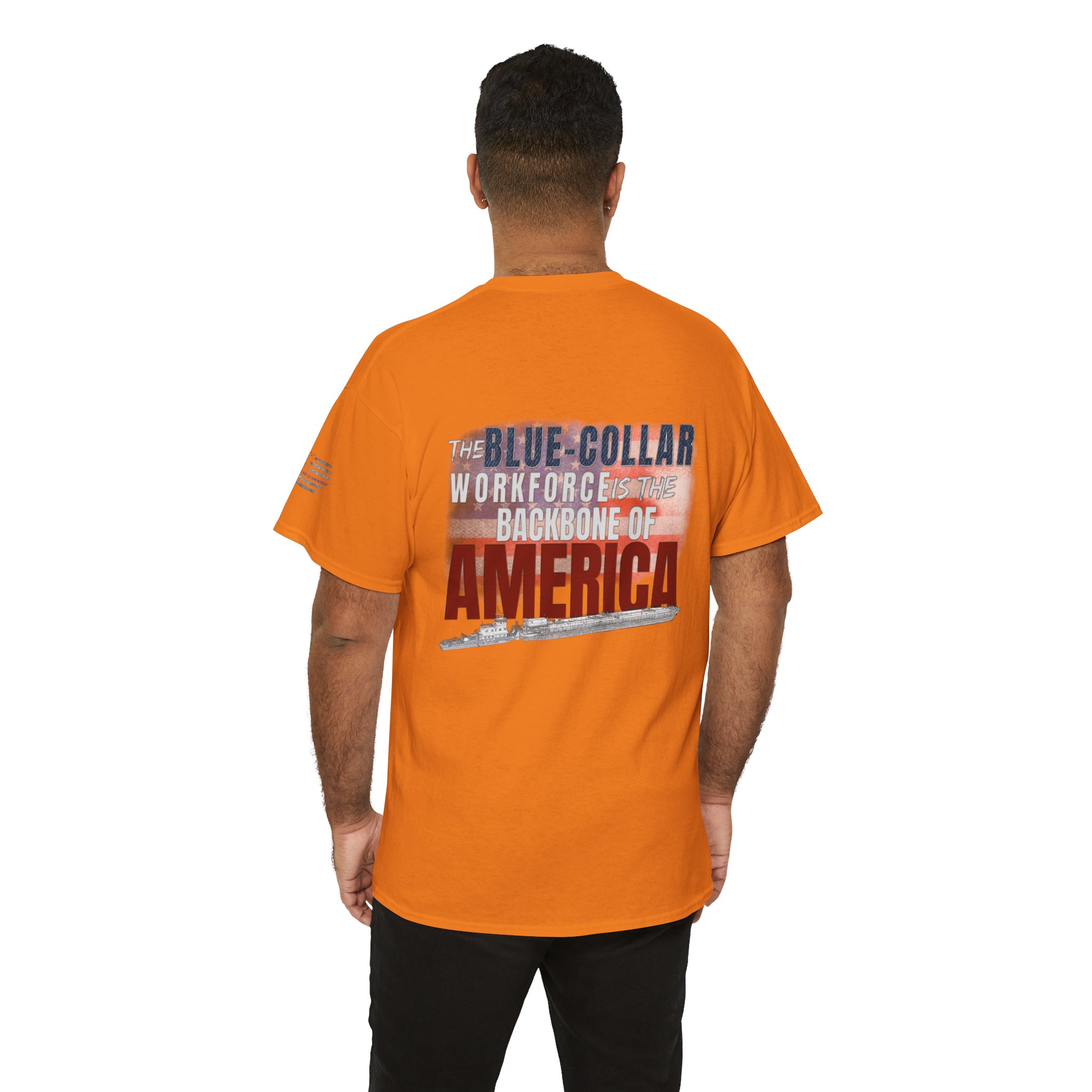 Towboat/Barge "Backbone of America" Patriotic Workwear Shirt - Image 12