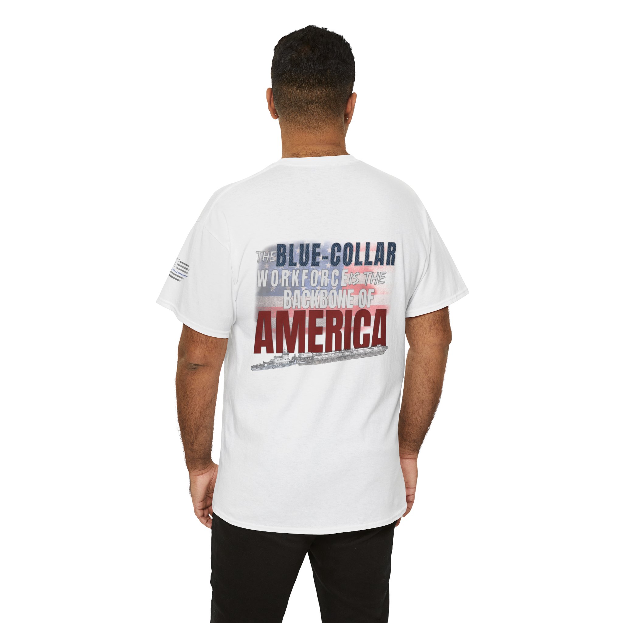 Towboat/Barge "Backbone of America" Patriotic Workwear Shirt - Image 6