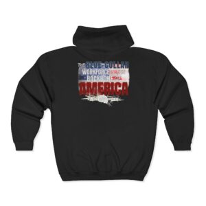 Backbone of America Zip Hoodie — "Electrician" Patriotic Full-Zip Hooded Sweatshirt